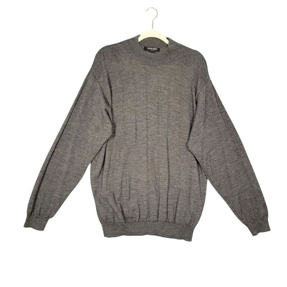 MURANO ITALIA Gray Wool Blend Mock Neck Pullover Sweataer SIZE XL - Picture 1 of 10